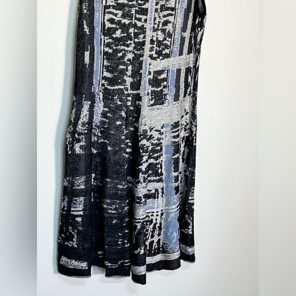 Nic+Zoe Womens Sweater Dress Multicolor Abstract Knit Shift Sleeveless Midi L - Picture 3 of 10